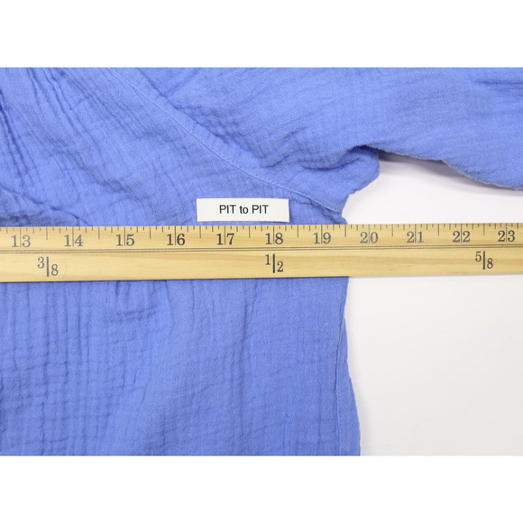 Tommy Bahama Women's Island Gauze Off-the-Shoulder Blue Midi Dress Sz M - Picture 4 of 9